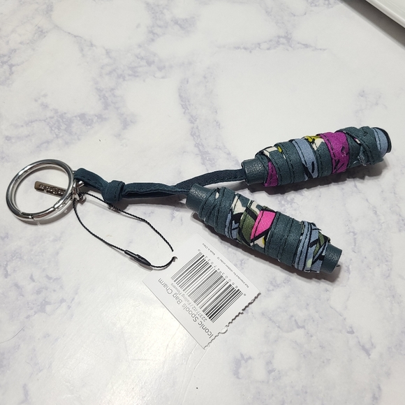 Vera Bradley Iconic Spools Bag Charm Falling Flowers - Picture 3 of 4